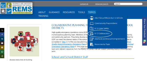 K-12 Collaboration: Our Newest Topic Web Page